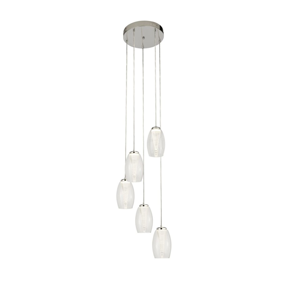 5 Light Glass Cluster Pendant - Searchlight