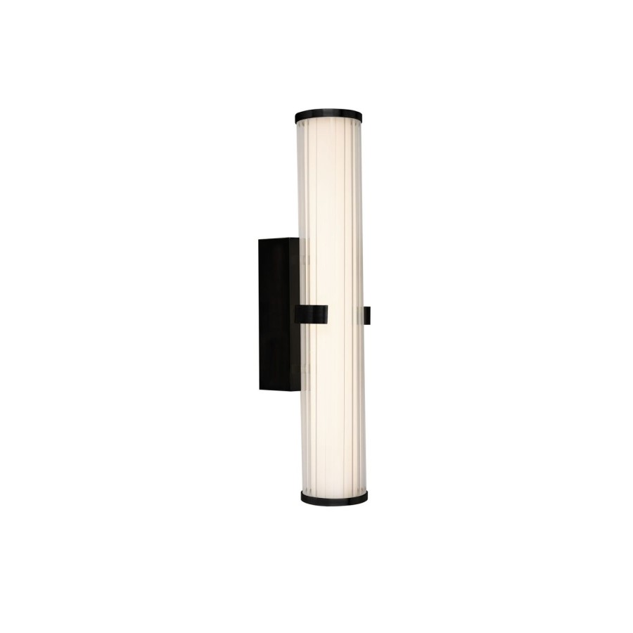 Black LED Tube Wall Light - Searchlight