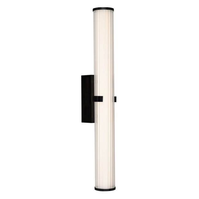 Large Black LED Tube Wall Light - Searchlight