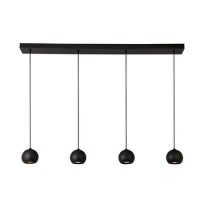 Matt Black 4 Lights Bar Pendant - Searchlight Eindhoven Matt Black 4 Lights Bar Pendant - Searchlight Eindhoven