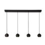 Matt Black 4 Lights Bar Pendant - Searchlight Eindhoven