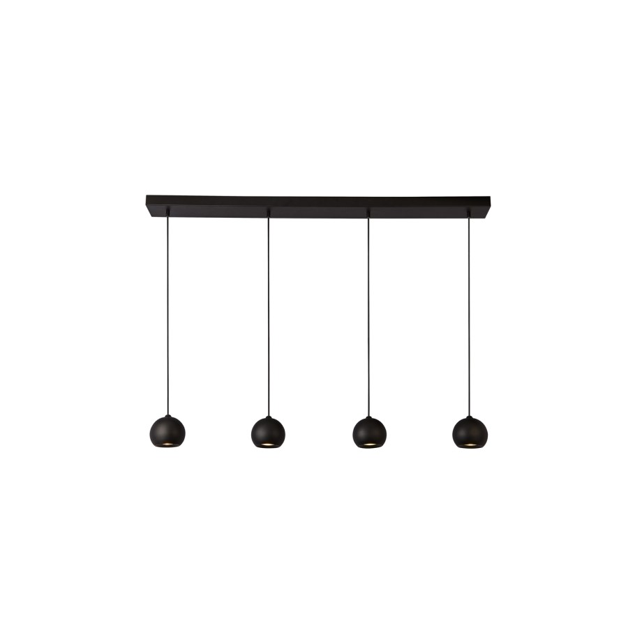 Matt Black 4 Lights Bar Pendant - Searchlight Eindhoven