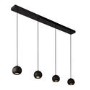 Matt Black 4 Lights Bar Pendant - Searchlight Eindhoven