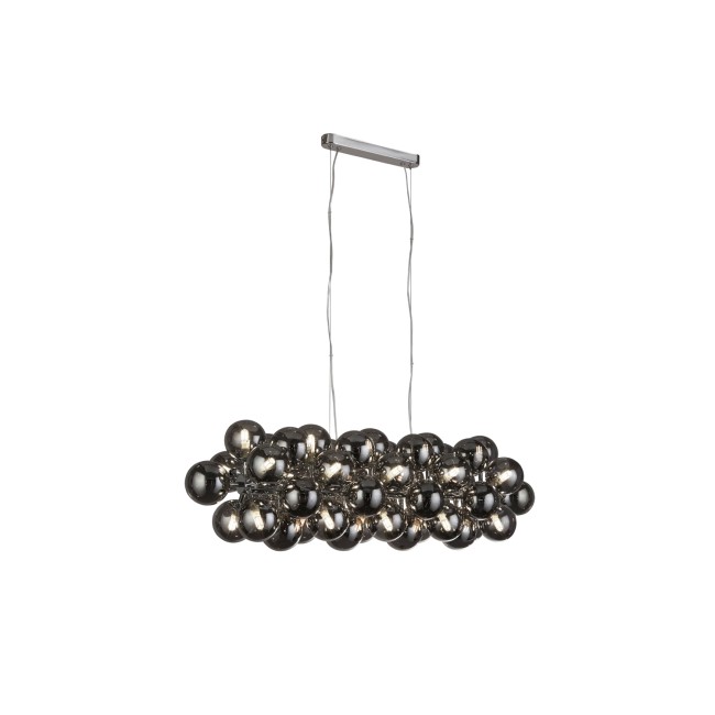 Smoked Glass Bubble Pendant Light - Searchlight Berry