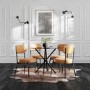 Set of 2 Tan Faux Leather Dining Chairs - Smith