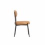Set of 2 Tan Faux Leather Dining Chairs - Smith