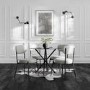 Set of 2 Grey Faux Leather Dining Chairs - Smith