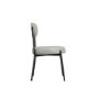 Set of 2 Grey Faux Leather Dining Chairs - Smith