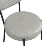 Set of 2 Grey Faux Leather Dining Chairs - Smith