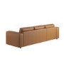 Brown Real Leather Left Hand 4 Seater Chaise Corner Sofa - Samuel