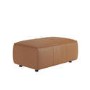 Brown Real Leather Footstool - Samuel