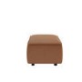 Brown Real Leather Footstool - Samuel