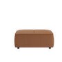 Brown Real Leather Footstool - Samuel