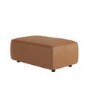 Brown Real Leather Footstool - Samuel