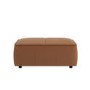 Brown Real Leather Footstool - Samuel