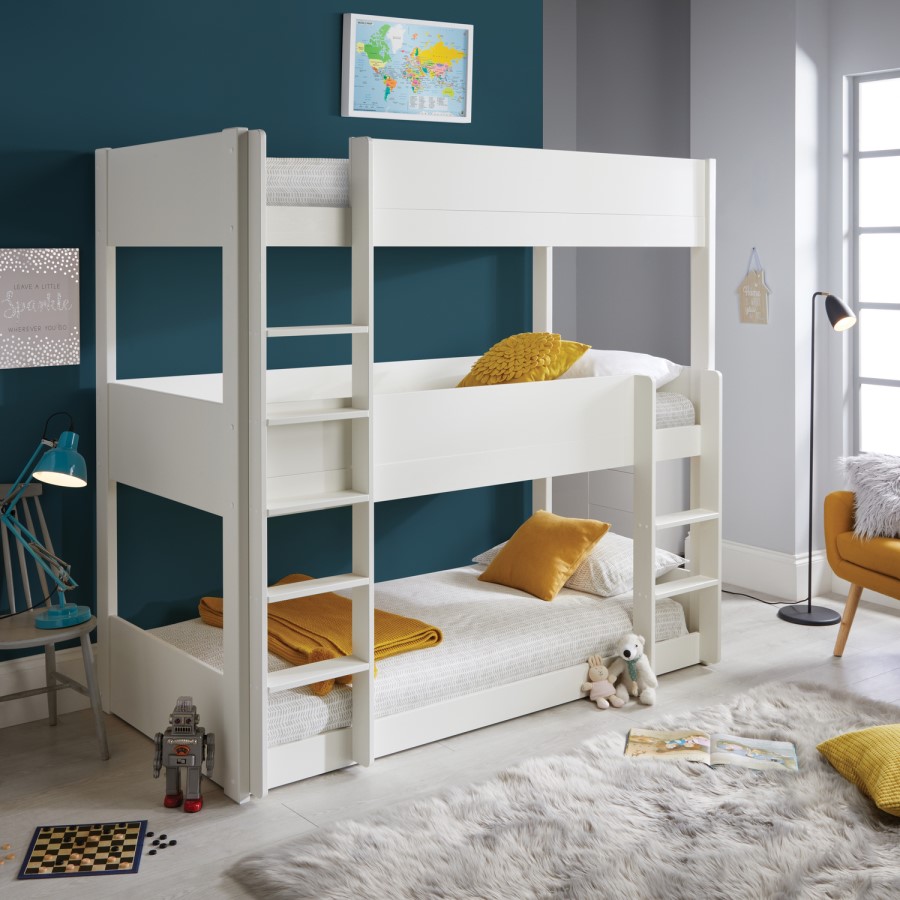 Snowdon Three Tier Triple White Bunk Bed