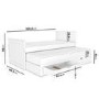 ONLY OPENED - Sanders White Captain's Guest Bed with Storage Drawers - Trundle Included