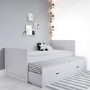 GRADE A1 - Grey Single Captain's Guest Bed with Storage Drawers and Trundle - Sander