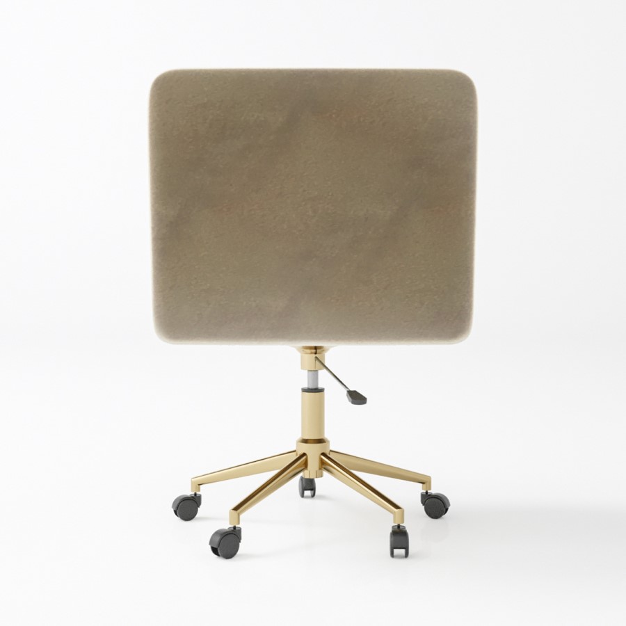 ALMOST PERFECT - Mink Velvet Tub Office Chair - Sonny