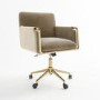 ALMOST PERFECT - Mink Velvet Tub Office Chair - Sonny