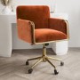 ALMOST PERFECT - Sonny Office Chair in Rust Velvet