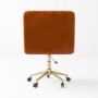 Orange Velvet Tub Swivel Office Chair - Sonny