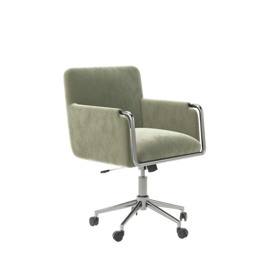 Sage Green Velvet Office Chair - Sonny 