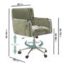 Sage Green Velvet Office Chair - Sonny 