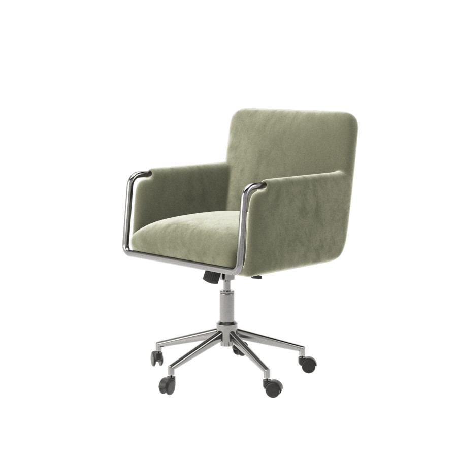 Sage Green Velvet Office Chair - Sonny 