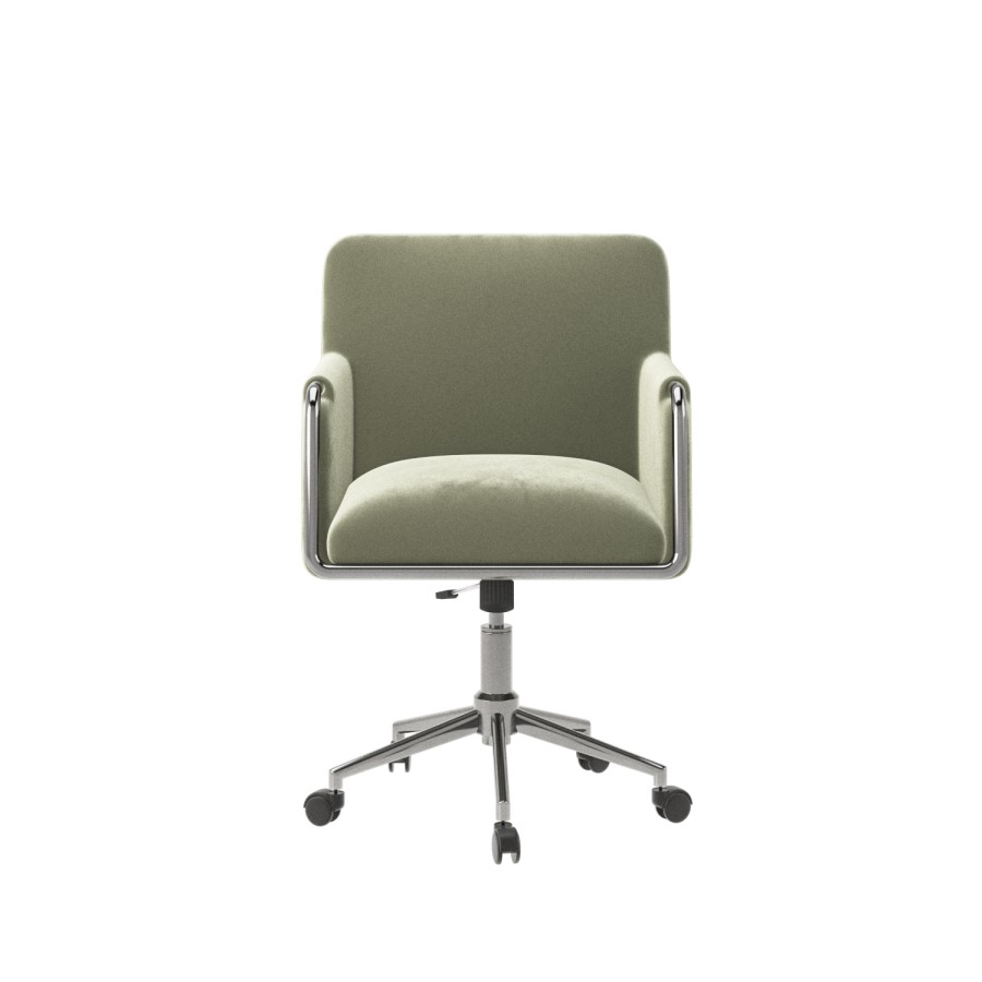 Sage Green Velvet Office Chair - Sonny