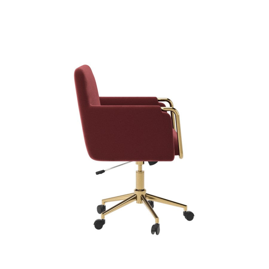 Mulberry Velvet Office Chair - Sonny