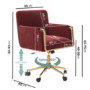 Mulberry Velvet Office Chair - Sonny