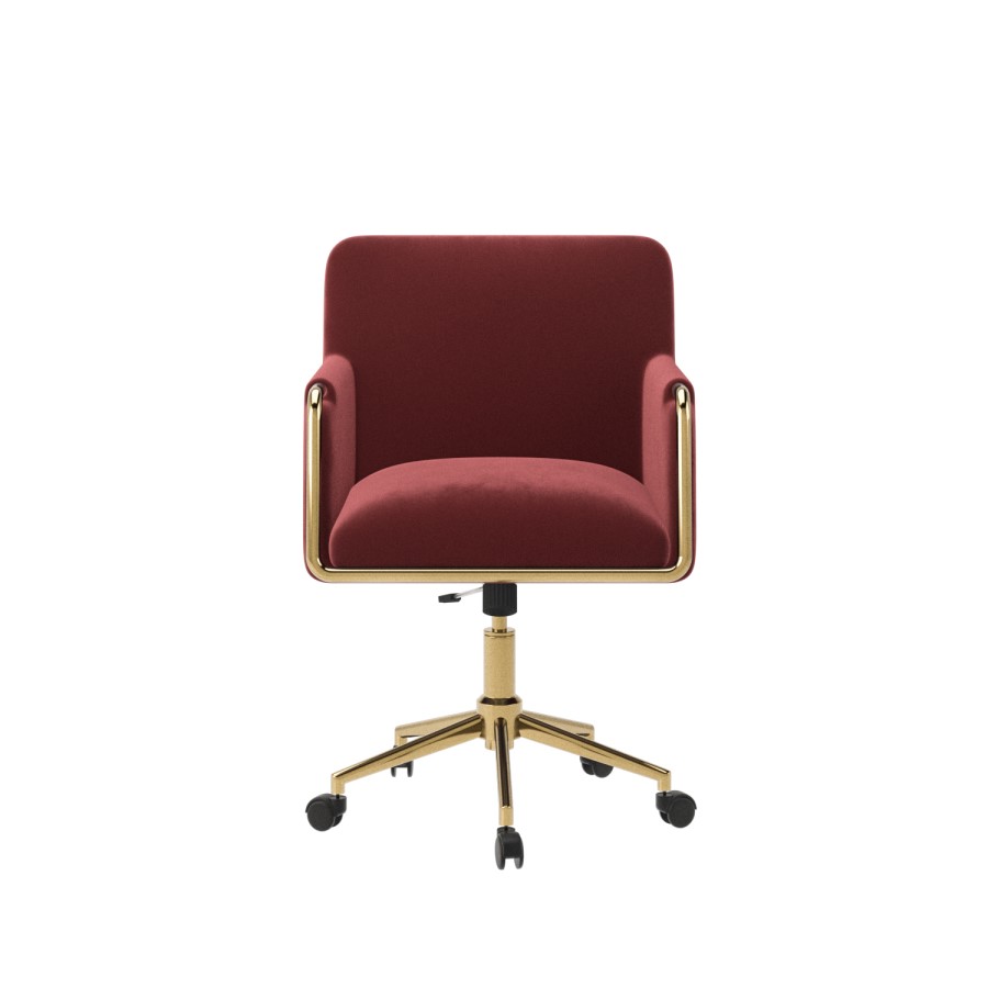 Mulberry Velvet Office Chair - Sonny