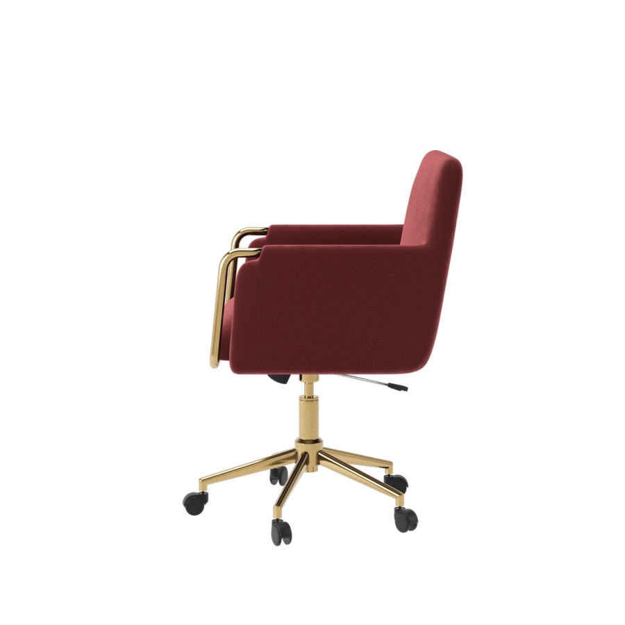 Mulberry Velvet Office Chair - Sonny