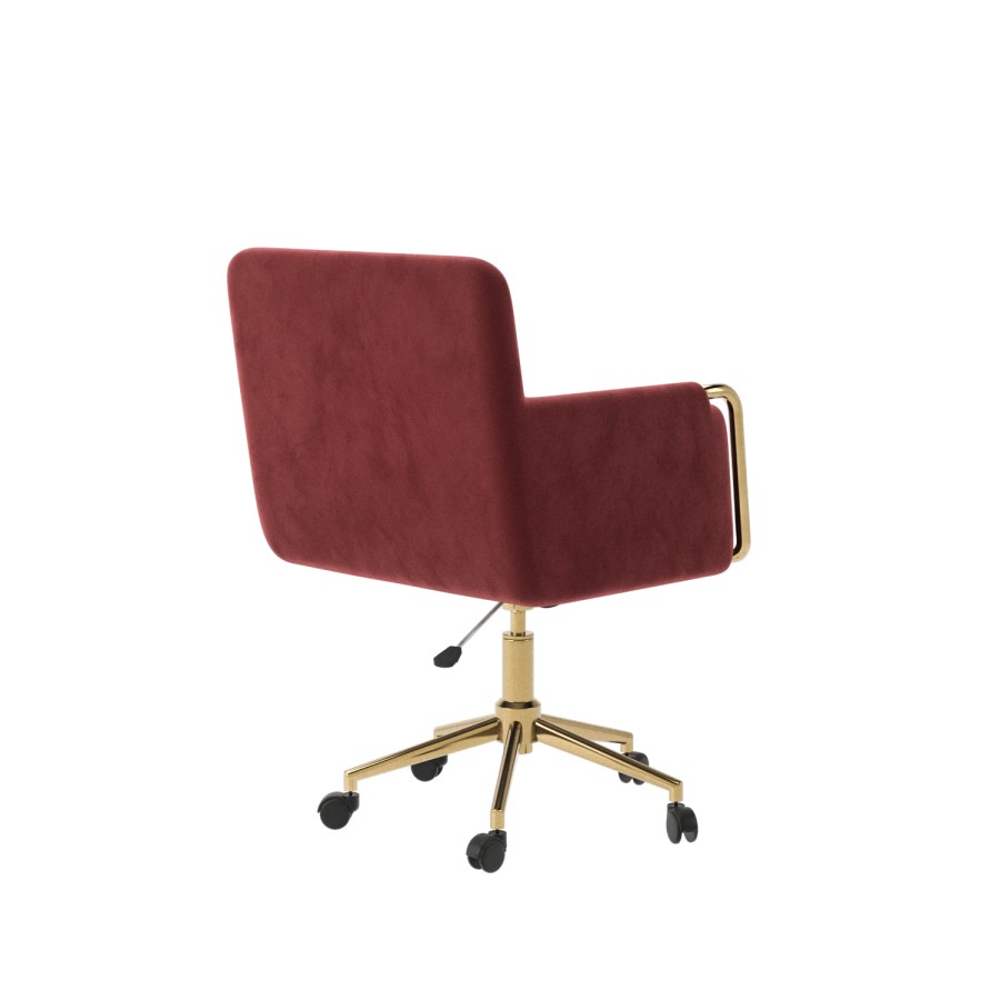 Mulberry Velvet Office Chair - Sonny