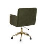 Khaki Velvet Office Swivel Tub Chair - Sonny