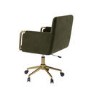Khaki Velvet Office Swivel Tub Chair - Sonny