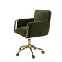 Khaki Velvet Office Swivel Tub Chair - Sonny