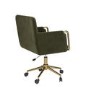 Khaki Velvet Office Swivel Tub Chair - Sonny