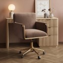 SNN011 Mink Velvet Office Swivel Tub Chair - Sonny
