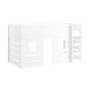House Cabin Bed with Den in White - Saint