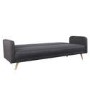 GRADE A1 - Milu 3 Seater Sleeper Sofa Bed in Dark Grey Fabric