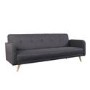 GRADE A1 - Milu 3 Seater Sleeper Sofa Bed in Dark Grey Fabric