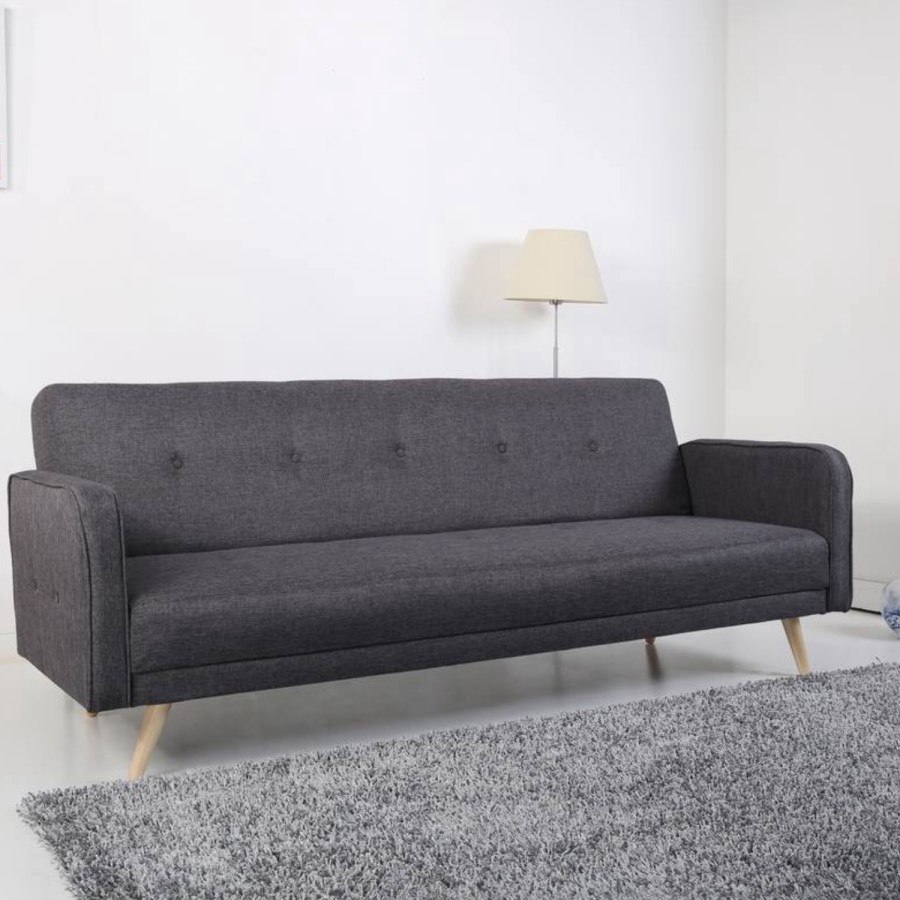 Grey Double Sofa Bed - Seats 3 - Milu