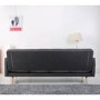 GRADE A1 - Milu 3 Seater Sleeper Sofa Bed in Dark Grey Fabric