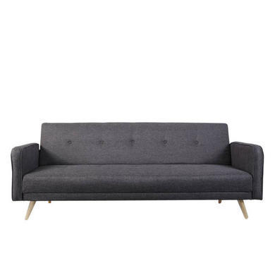 GRADE A1 - Milu 3 Seater Sleeper Sofa Bed in Dark Grey Fabric