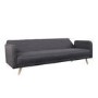 GRADE A1 - Milu 3 Seater Sleeper Sofa Bed in Dark Grey Fabric