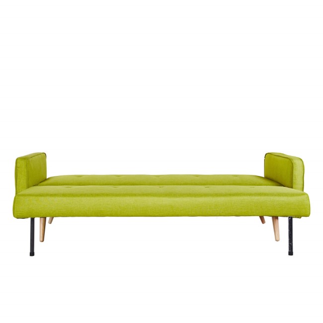 Milu 3 Seater Fabric Sofa Bed in Lime Green