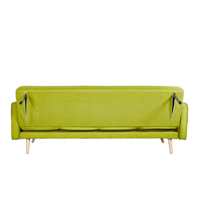 Milu 3 Seater Fabric Sofa Bed in Lime Green