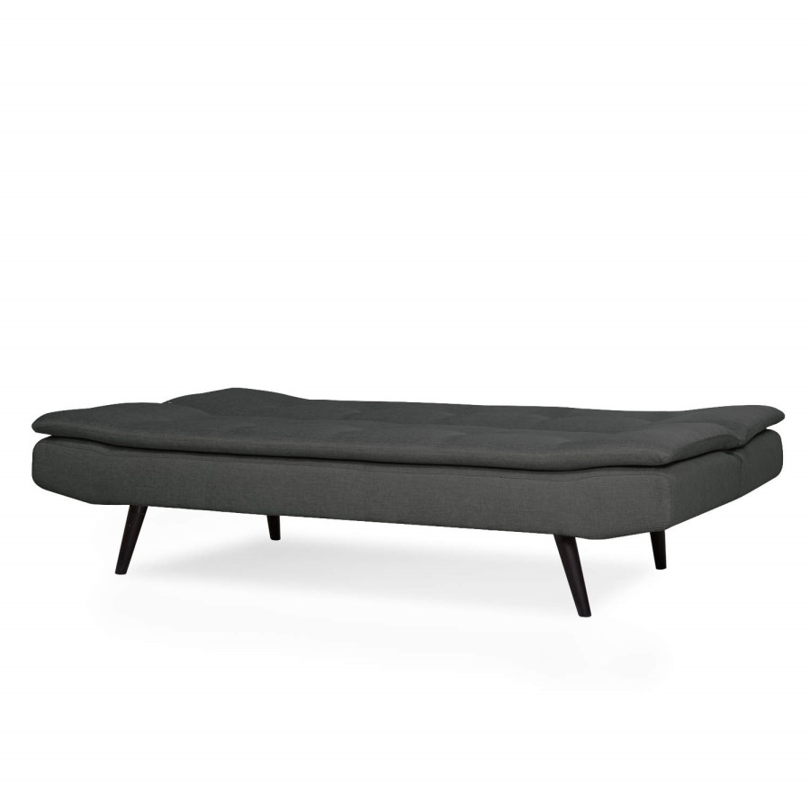 GRADE A1 - Barker Click Clack 2 Seater Fabric Sofa Bed in Dark Grey